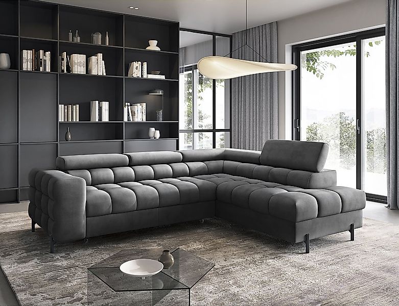 MOEBLO Ecksofa Ferrucio, modernes Schlafsofa mit Bettkasten & verstellbaren günstig online kaufen