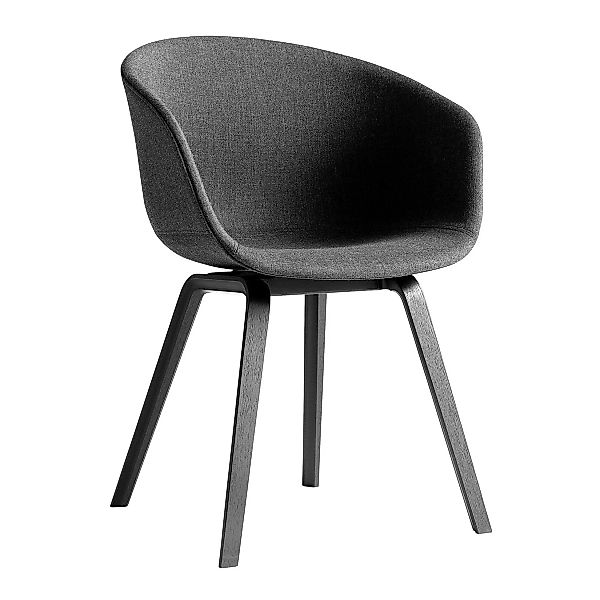 HAY - About a Chair AAC 23 Armlehnstuhl Eiche schwarz - dunkelgrau/Stoff Re günstig online kaufen