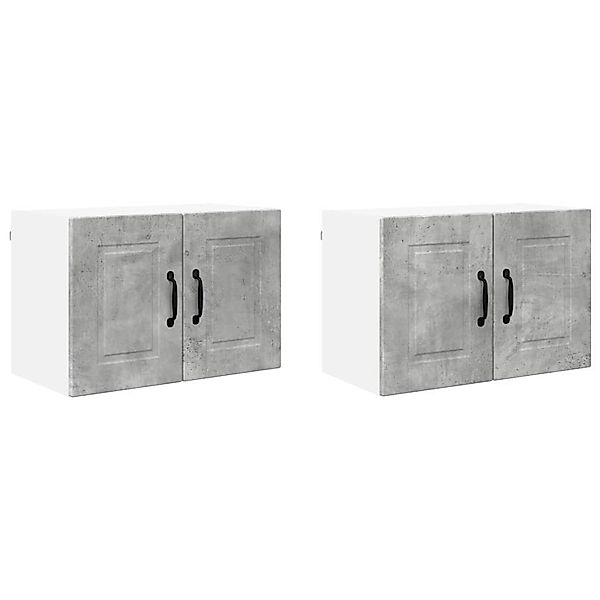 vidaXL Küchenwandschrank mit Regal 2 Stk Beton Grau 60 x 31 x 40 cm 885272 günstig online kaufen