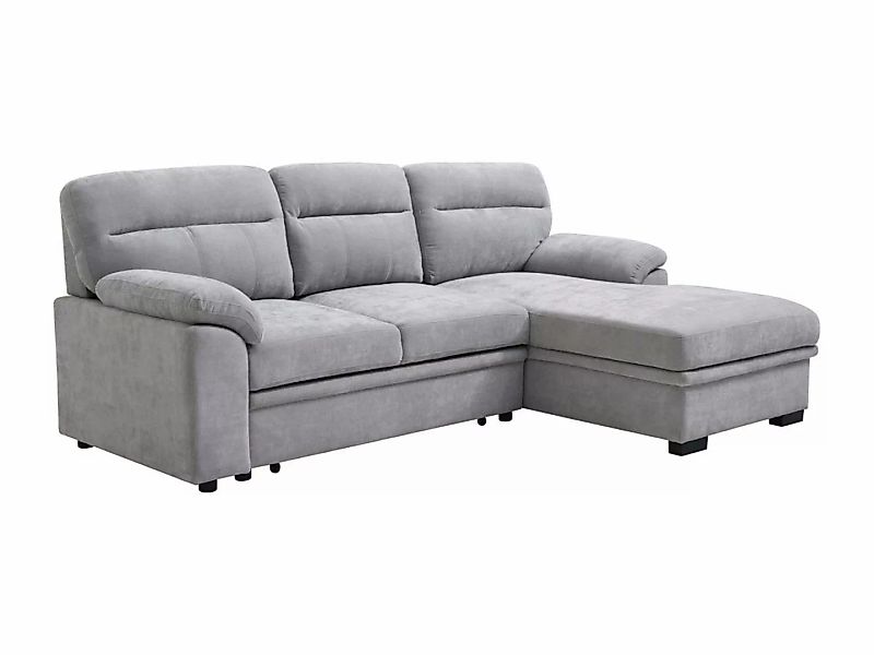 Ecksofa mit Schlaffunktion - Ecke rechts - Stoff - Grau - ULENIO günstig online kaufen