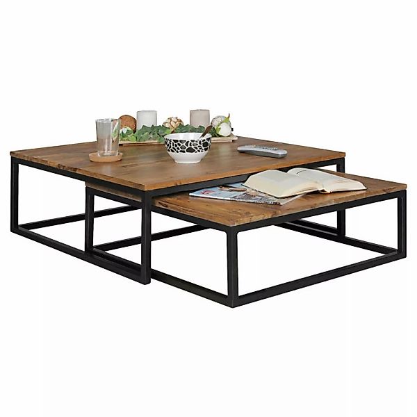 Couchtisch 2er-Set. braun B/H/T: ca. 75x27x75 cm günstig online kaufen