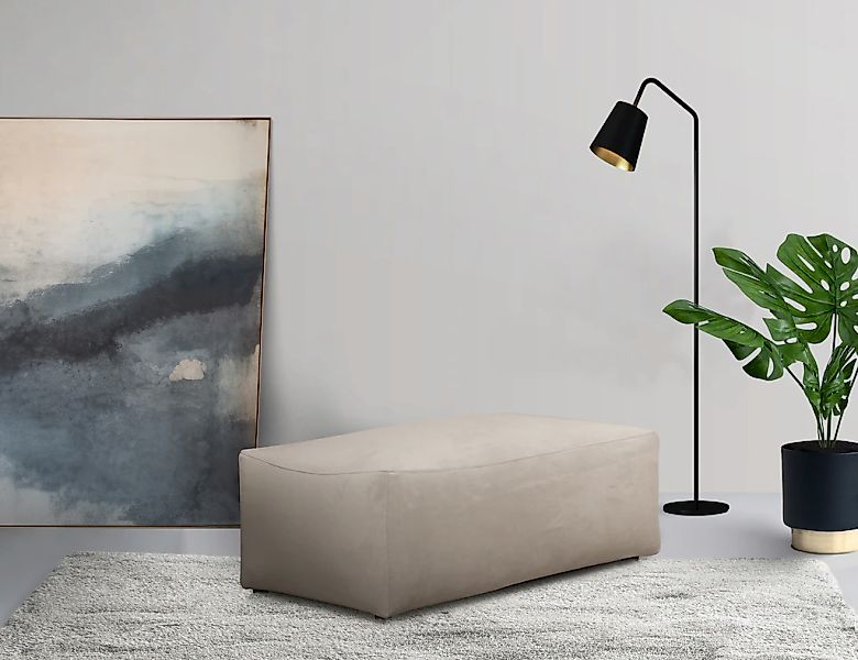 LeGer Home by Lena Gercke Polsterhocker "YANI Sitzhocker mit Wellenunterfed günstig online kaufen