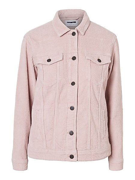 NOISY MAY Vorn Zugeknöpfte Cord Jacke Damen Pink günstig online kaufen