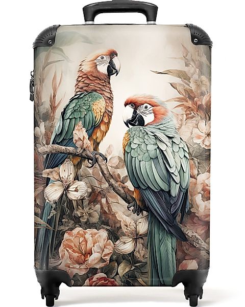 NoBoringSuitcases.com© Hartschalen-Trolley Papageien - Vögel - günstig online kaufen