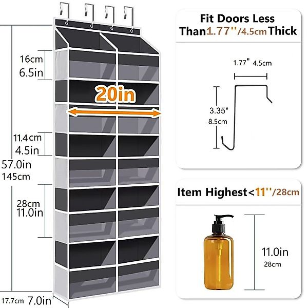 Coonoor Hängeregal Hängeorganizer Tür mit 5 günstig online kaufen