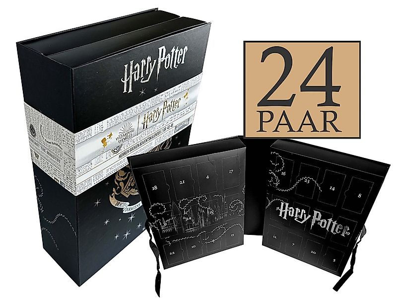 Sockswear Socken Harry Potter Socken Adventskalender 24 Paar Socken Hogwart günstig online kaufen