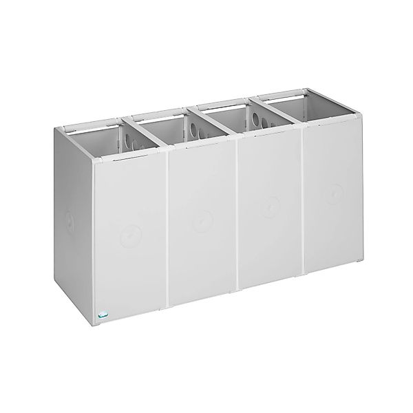 PROREGAL Robustes Abfallbehälter Und Wertstoffsammelsystem 4 Fach Ohne Deck günstig online kaufen