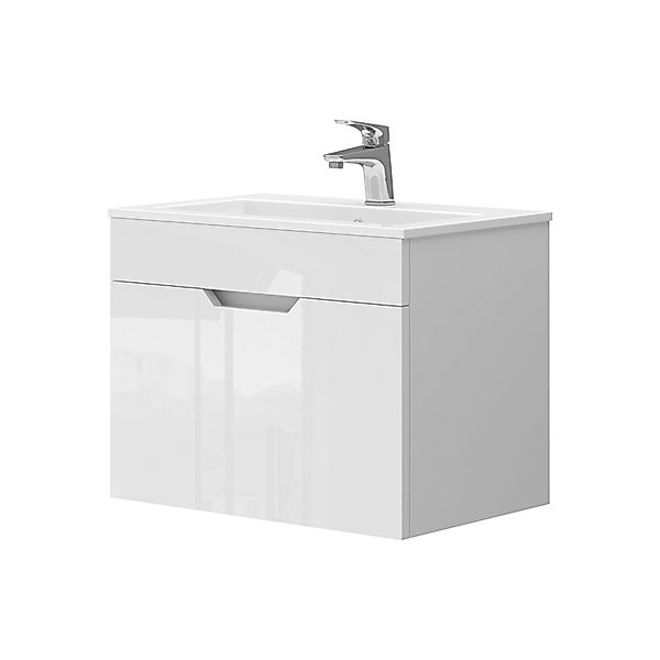 Vicco Badmöbel-Set Stefanie Weiß Hochglanz 2 Teile Unterschrank 60 cm günstig online kaufen
