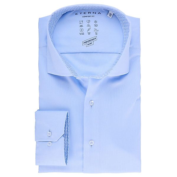 ETERNA Businesshemd mit Cooling Effect, langarm Farbe mittelblau Größe: 50 günstig online kaufen