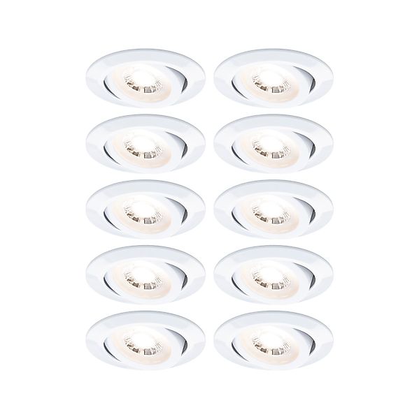 Paulmann "LED Einbauleuchte 3-Step-Dim 10er-Set schwenkbar rund 82mm 70° 10 günstig online kaufen