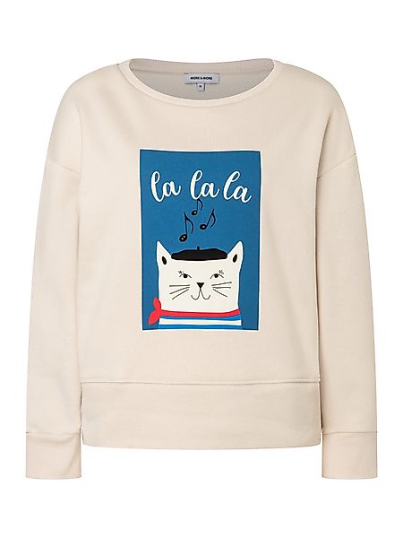 MORE&MORE Sweatshirt softes Sweatshirt "Cat-Print" günstig online kaufen