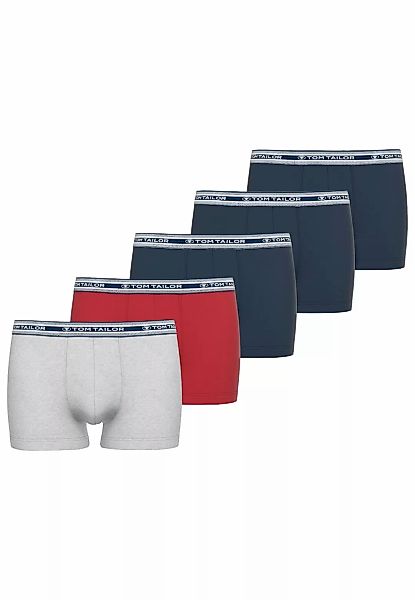 TOM TAILOR Boxershorts, (5 St.), mit schönem Logobund günstig online kaufen