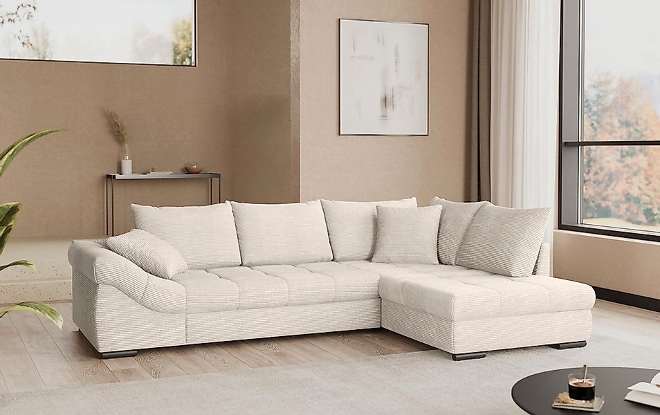Mr. Couch Ecksofa "Allegro, L-Form", mit Hochschläfer-Bettauszug, wahlweise günstig online kaufen