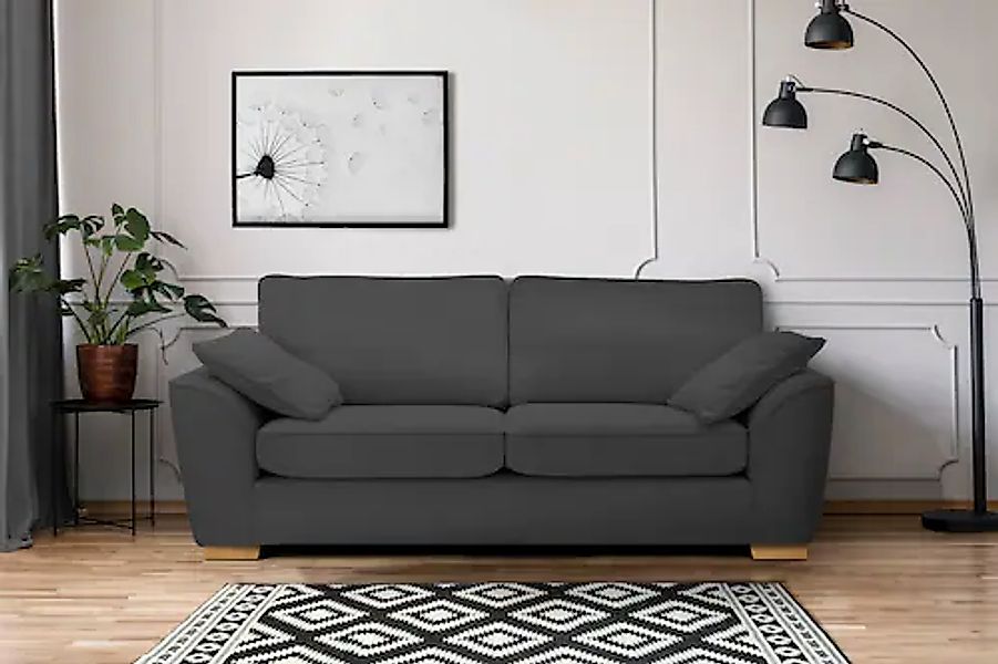 Home affaire 3-Sitzer "Savoy", gemütliches Sofa mit vielen Kissen, in 2 Bez günstig online kaufen