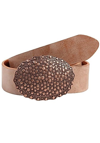 Rettungsring Gürtel Ledergürtel mit austauschbarer Schließe »Oval Nieten Ku günstig online kaufen