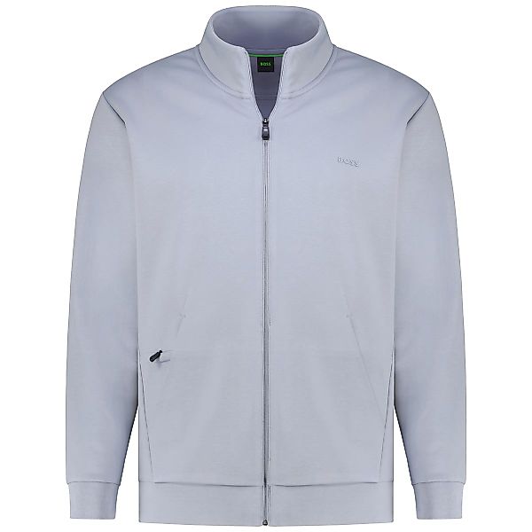 BOSS Sweatjacke mit Elasthan Farbe hellgrau Größe: 4XL günstig online kaufen