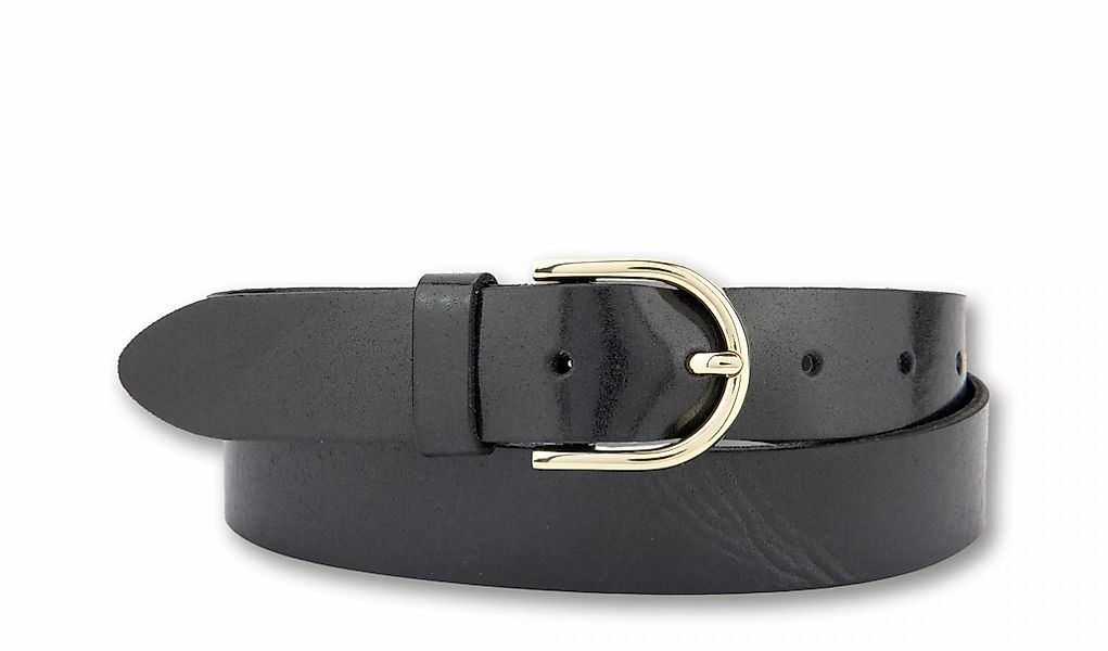 BERND GÖTZ Ledergürtel "Ledergürtel mit feiner goldener Hufeisenschließe" günstig online kaufen