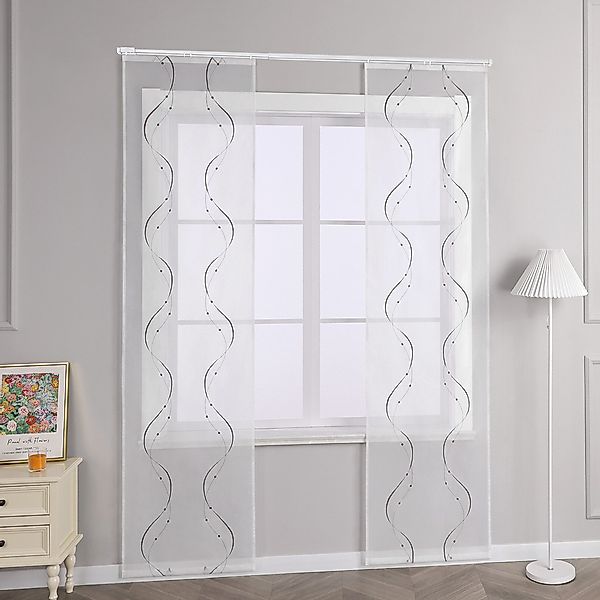 Joyswahl Schiebegardine (2 St), Klettband, transparent, Voile Flächenvorhän günstig online kaufen