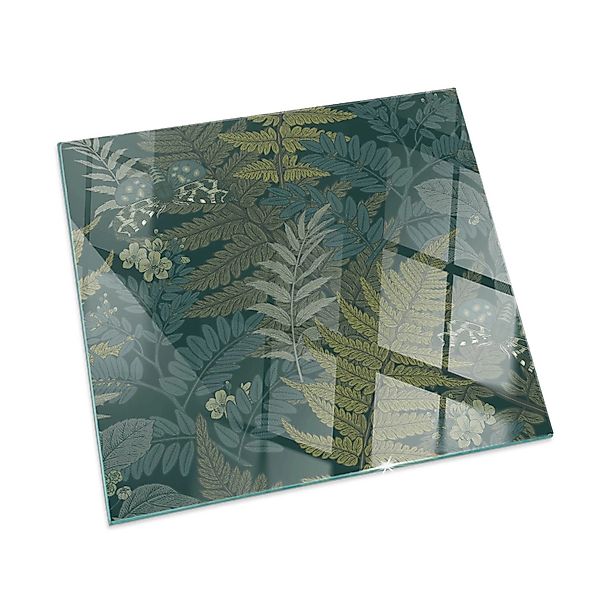 Tulup Glasplatte für Kamin Pflanzenmotive mit Schmetterlingen Kaminofen Gla günstig online kaufen