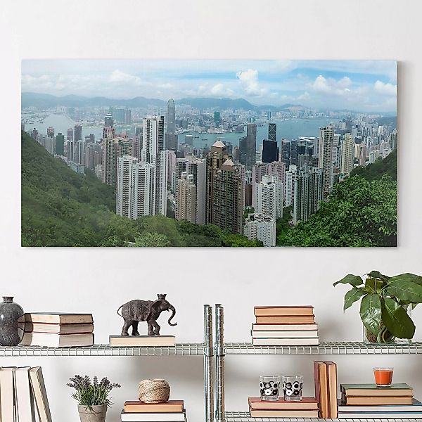 Leinwandbild Architektur & Skyline - Querformat Watching HongKong günstig online kaufen