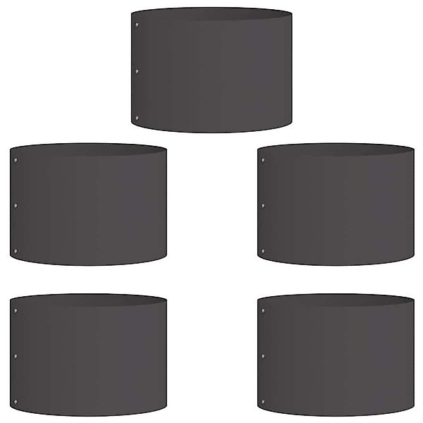 vidaXL Blumentopf Gartenpflanzer 5 pcs Schwarz günstig online kaufen