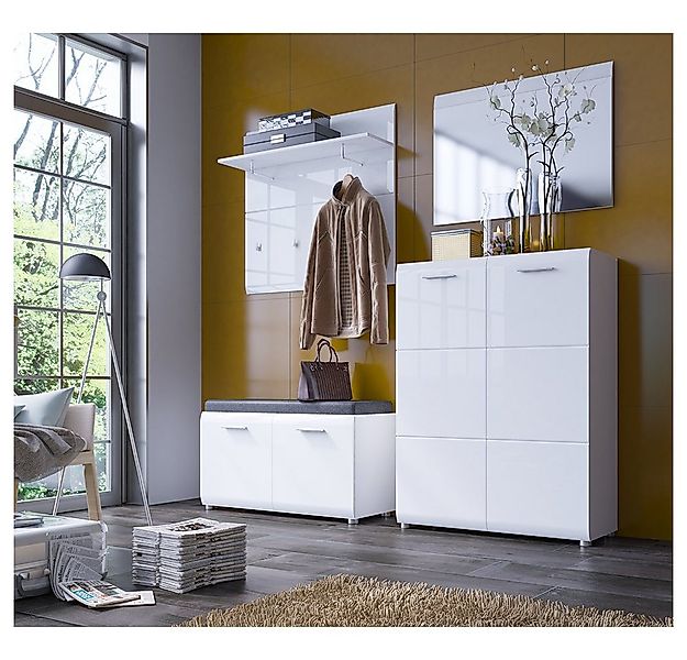 Lomadox Garderoben-Set MALABO-129, (Spar-Set, 4-St), mit Schuhbank inkl. Si günstig online kaufen