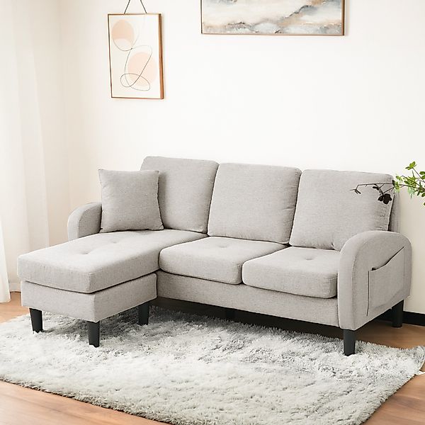 Merax Ecksofa Ecksofa L-förmiges Sofa 3-Sitzer günstig online kaufen