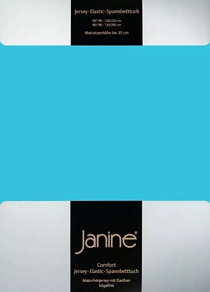 Janine Spannbetttuch Elastic-Jersey 5002 türkis Größe:  100x200 cm günstig online kaufen