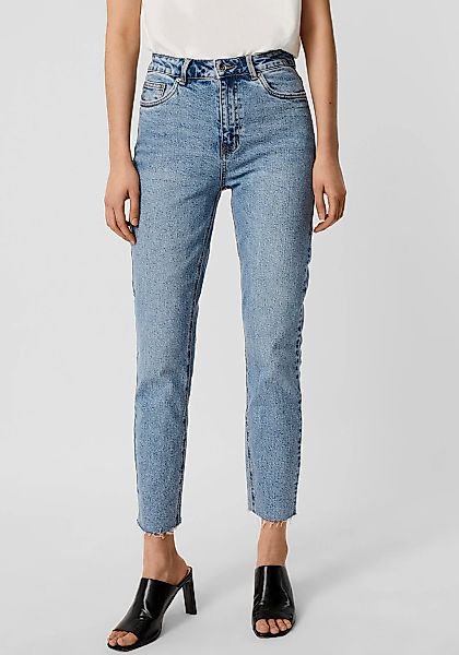 Vero Moda Straight-Jeans "VMBRENDA" mit leicht ausgefranstem Saum, stonewas günstig online kaufen