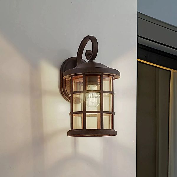 Lindby Außenwandlampe Ankea, rost/amber, 37 cm, IP23, E27 günstig online kaufen