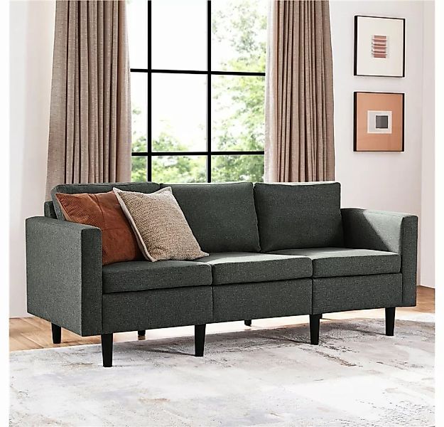 Yaheetech Schlafsofa, 3-Sitzer-Sofa Couch Polstersofa für 3 Personen, max.3 günstig online kaufen