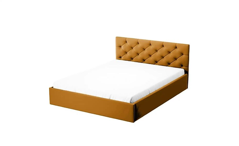 Polsterbett mit Bettkasten Sara ¦ gelb ¦ Maße (cm): B: 129 H: 85 Betten > P günstig online kaufen