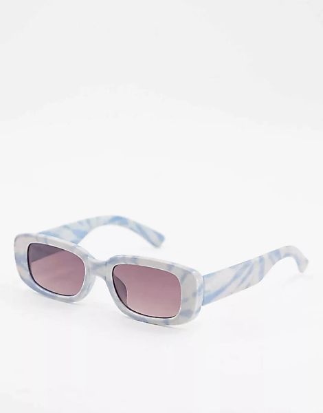 Skinnydip – Rechteckige Sonnenbrille mit Batikmuster in Flieder-Lila günstig online kaufen