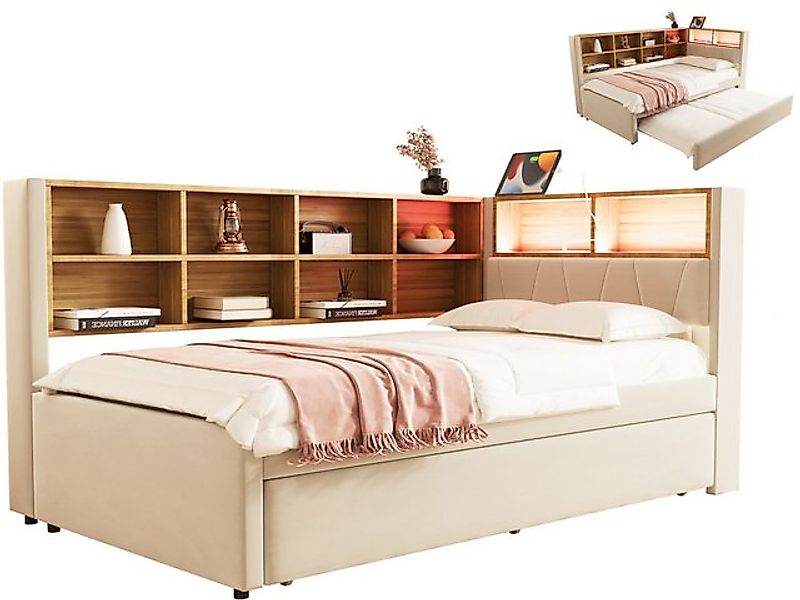 SeedWave Polsterbett Modernes Tagesbett Schlafsofa Funktionsbetten, 90×200/ günstig online kaufen