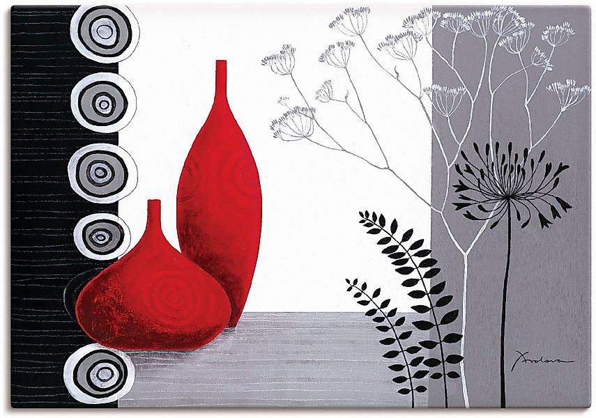 Artland Wandbild Rote Vasen, Vasen & günstig online kaufen