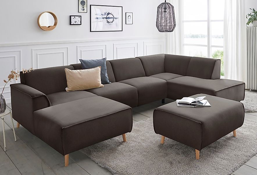 andas Wohnlandschaft "Janek Scandic Design, elegant und zeitlos U-Form", mi günstig online kaufen