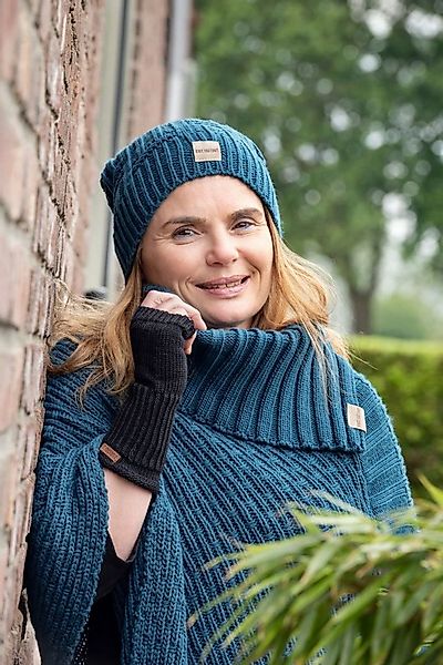 Knit Factory Poncho Nicky Gestrickter Poncho Urban Green (1-St) Strick Ponc günstig online kaufen