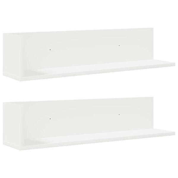 vidaXL Regal Wandregale 2 Stk. Weiß günstig online kaufen