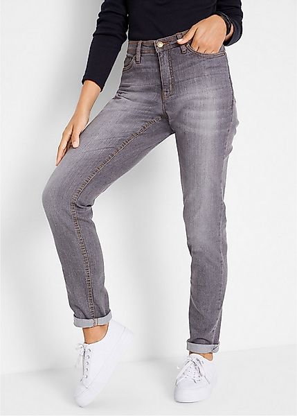 bonprix Mom-Jeans im Five-Pocket Style mit farbig abgesetzten Nähten günstig online kaufen