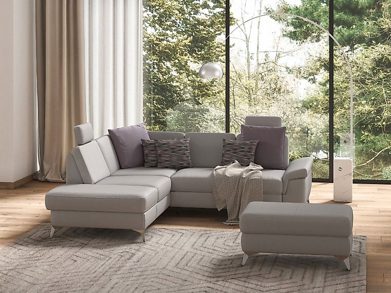 sit&more Ecksofa "Padua L-Form", inklusive Sitztiefenverstellung, Armteilfu günstig online kaufen