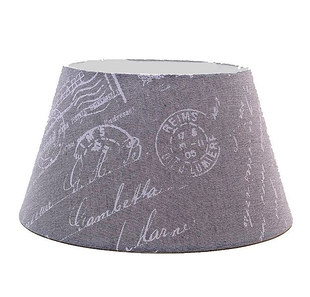 Dirk Davids Leuchten GmbH Lampenschirm Lampenschirm in Rund Postmark Leinen günstig online kaufen