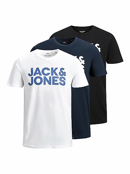 Jack & Jones Rundhalsshirt "JJECORP LOGO TEE SS O-NECK 3PK MP NOOS" Packung günstig online kaufen