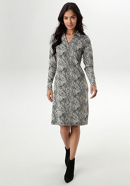Aniston SELECTED Jerseykleid mit trendiger Jaquardmusterung günstig online kaufen