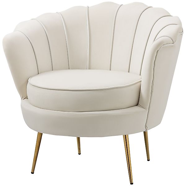 HOMCOM Vintage-Designsessel aus Samt, Retro-Sessel für Schlafzimmer, Wohnzi günstig online kaufen