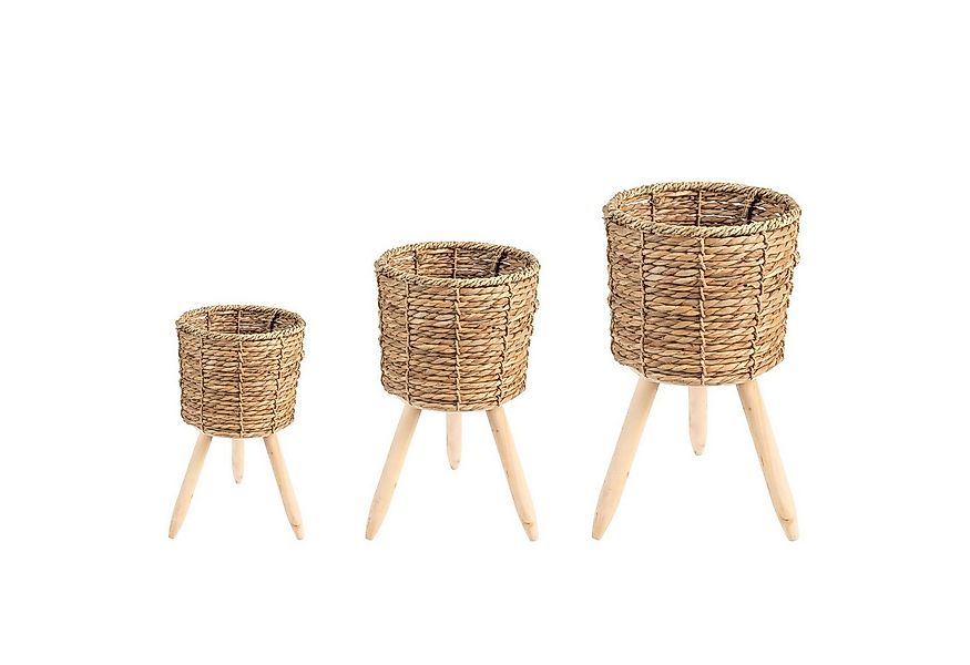 IDIMEX Übertopf TONGA (Set), Pflanzkorb 3er Set blumentopf auf beinen seegr günstig online kaufen