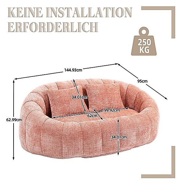 Celya Sofa Bean Bag Sofa Lazy Chair – Langer Rücken,Lazy Sofa,Bequemer Loun günstig online kaufen