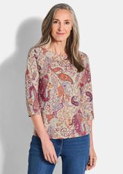 GOLDNER Print-Shirt Florales Jerseyshirt mit Paisley-Muster günstig online kaufen