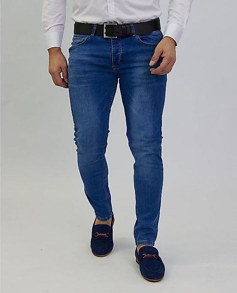 Denim House Skinny-fit-Jeans Basic Übergrößen Jeans mit schöner Waschung Bl günstig online kaufen