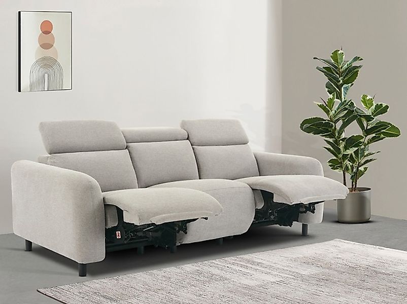 Home affaire 3-Sitzer "SKAANE Struktur-Sofa, 229 cm, manuelle-u. elektrisch günstig online kaufen