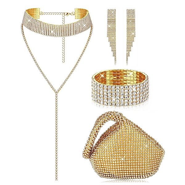 Coonoor Schmuckset 4-teiliges Damen Kristall Schmuckset, günstig online kaufen